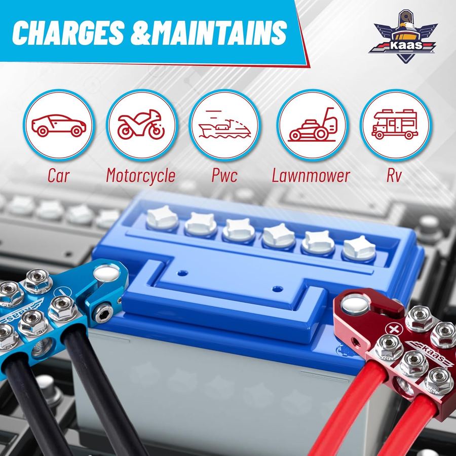 12-Way Colored Anode Top-Post Terminals