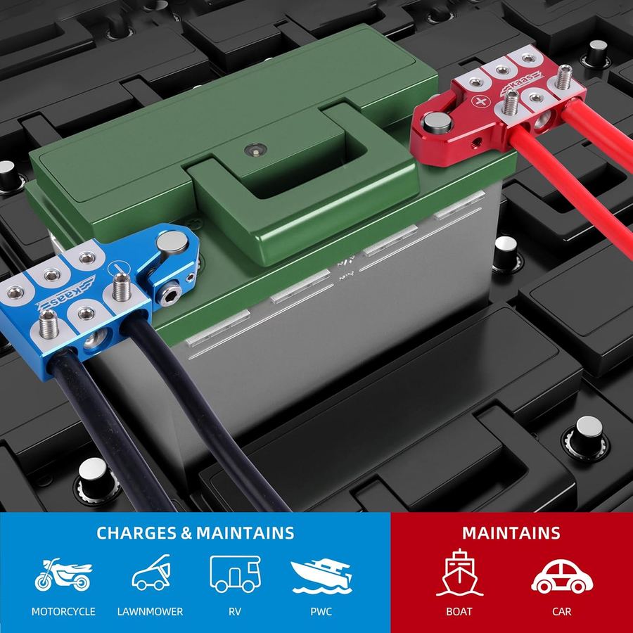 6-Way Colored Anode Battery Clamps