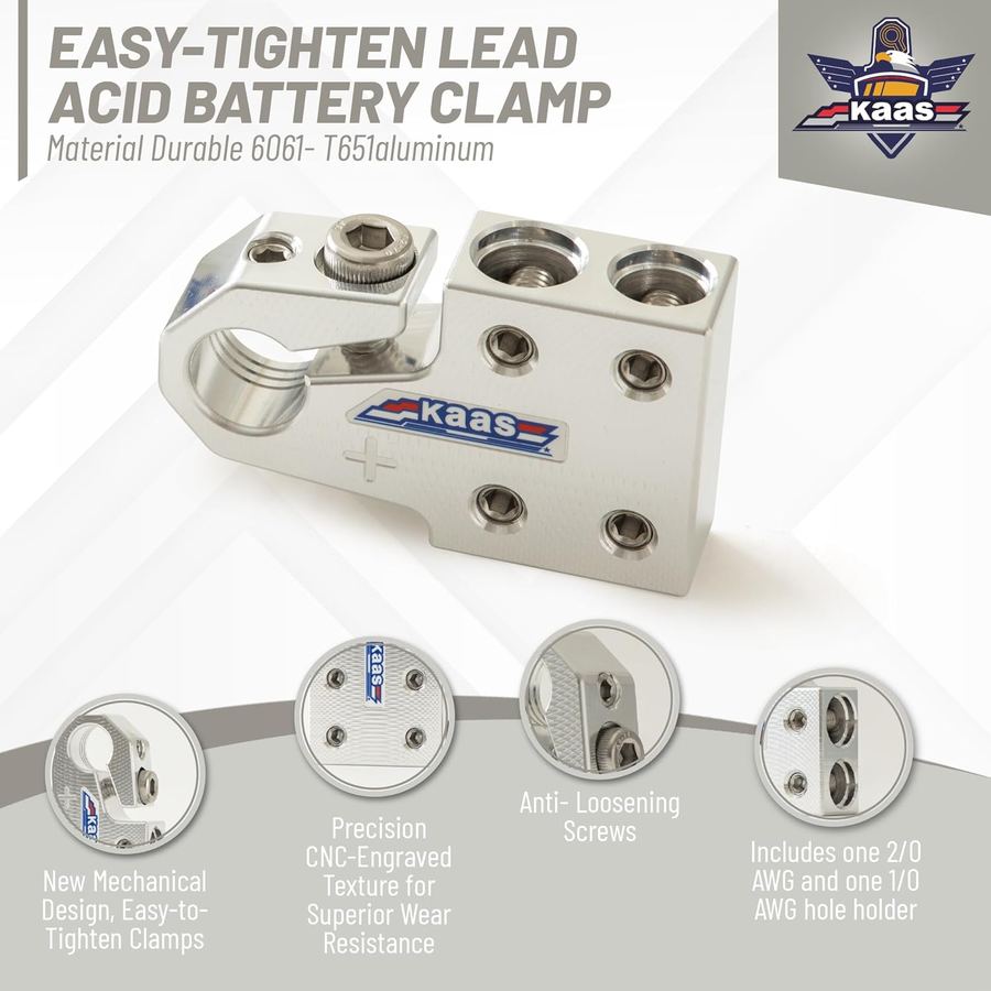Terminal Clamps — Metallic Silver