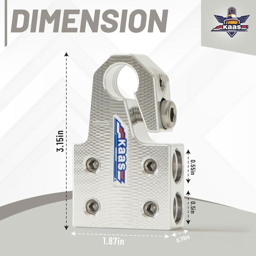 Terminal Clamps — Metallic Silver